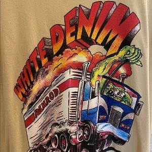 White Denim band T-shirt size small